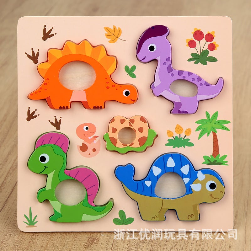 Wooden Puzzle Toy For Kidsren 3-6 Years Old Hand-Eye Coordination Exercise Kindergarten Early Education Small Class Puzzle Shape Matching - Image 1